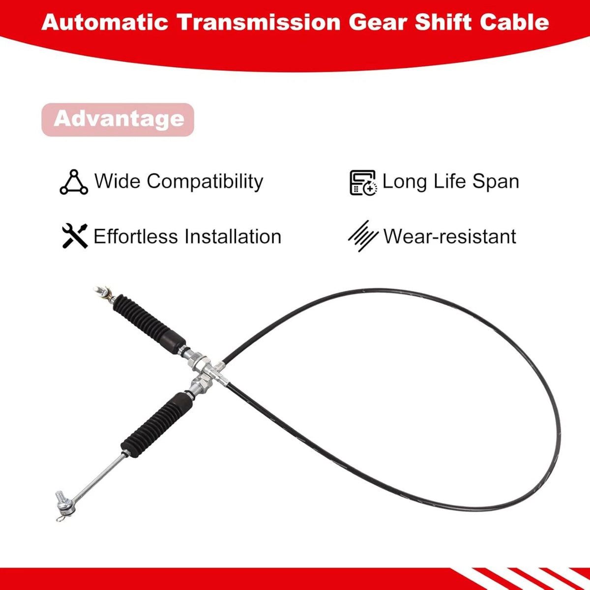 For Polaris Ranger 500 4x4 EFI 2006-2008 Gear Shift Cable Replacement 10-0161