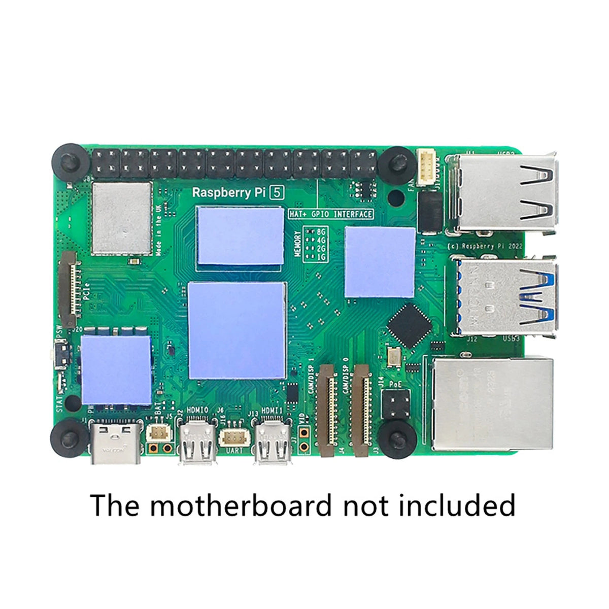 1*Aluminum Protective Case for Raspberry Pi 5 Motherboards With Cooling Fan
