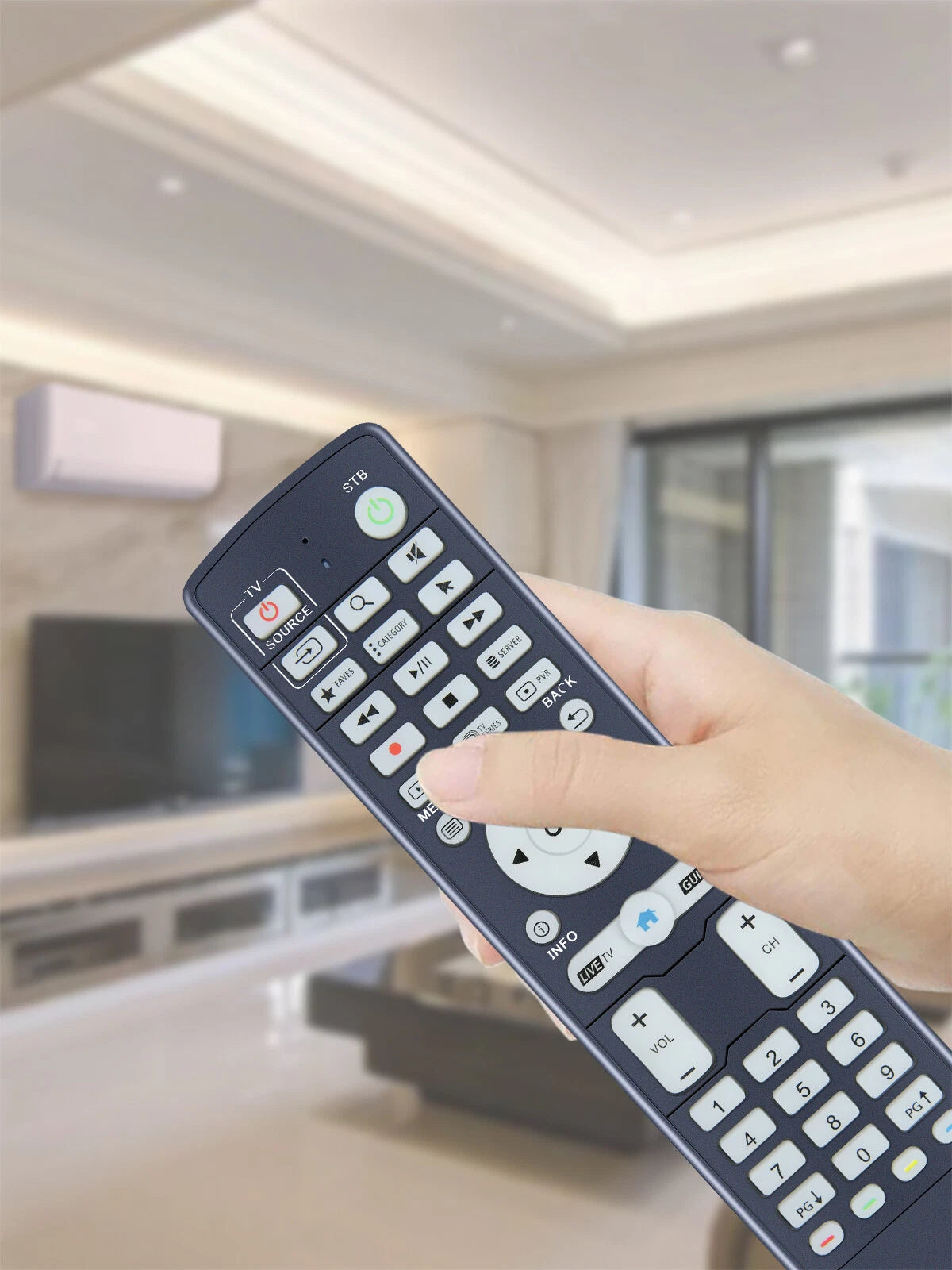 IR-100L Generic Replacement Compatible with BUZZ TV Set Top Boxes XR4000 XRS4500