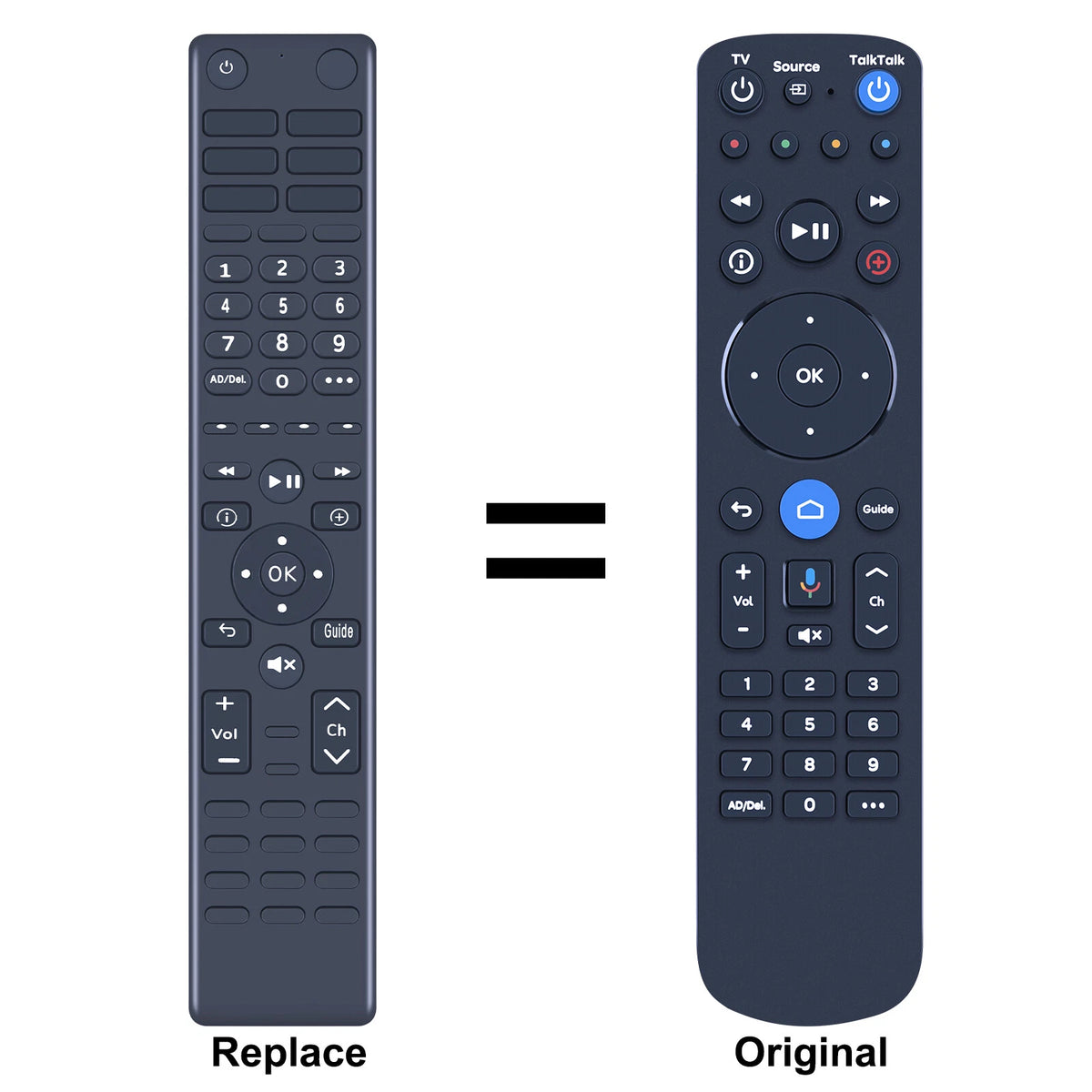 Replacement Remote Control For TALKTALK RC4083802/01BR No Voice