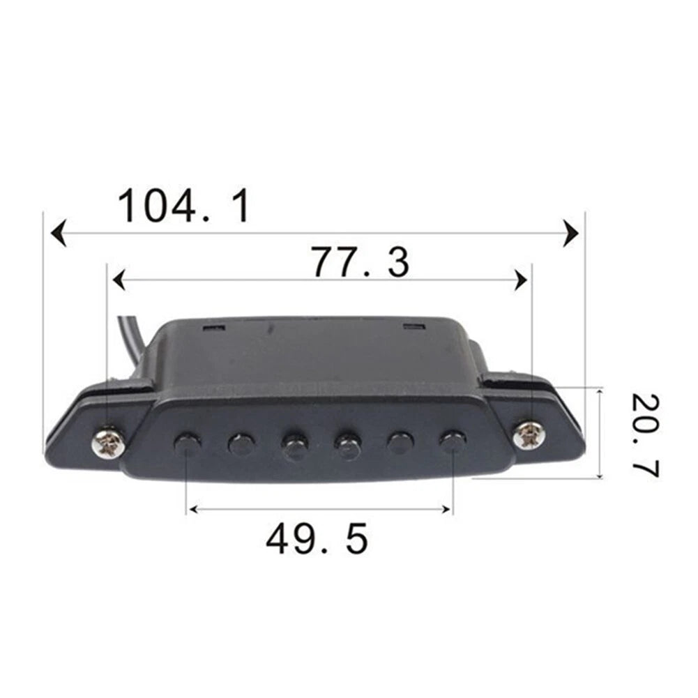 Acoustic Guitar Soundhole Magnetic Pickup Humbucker Passive With Power Jack A