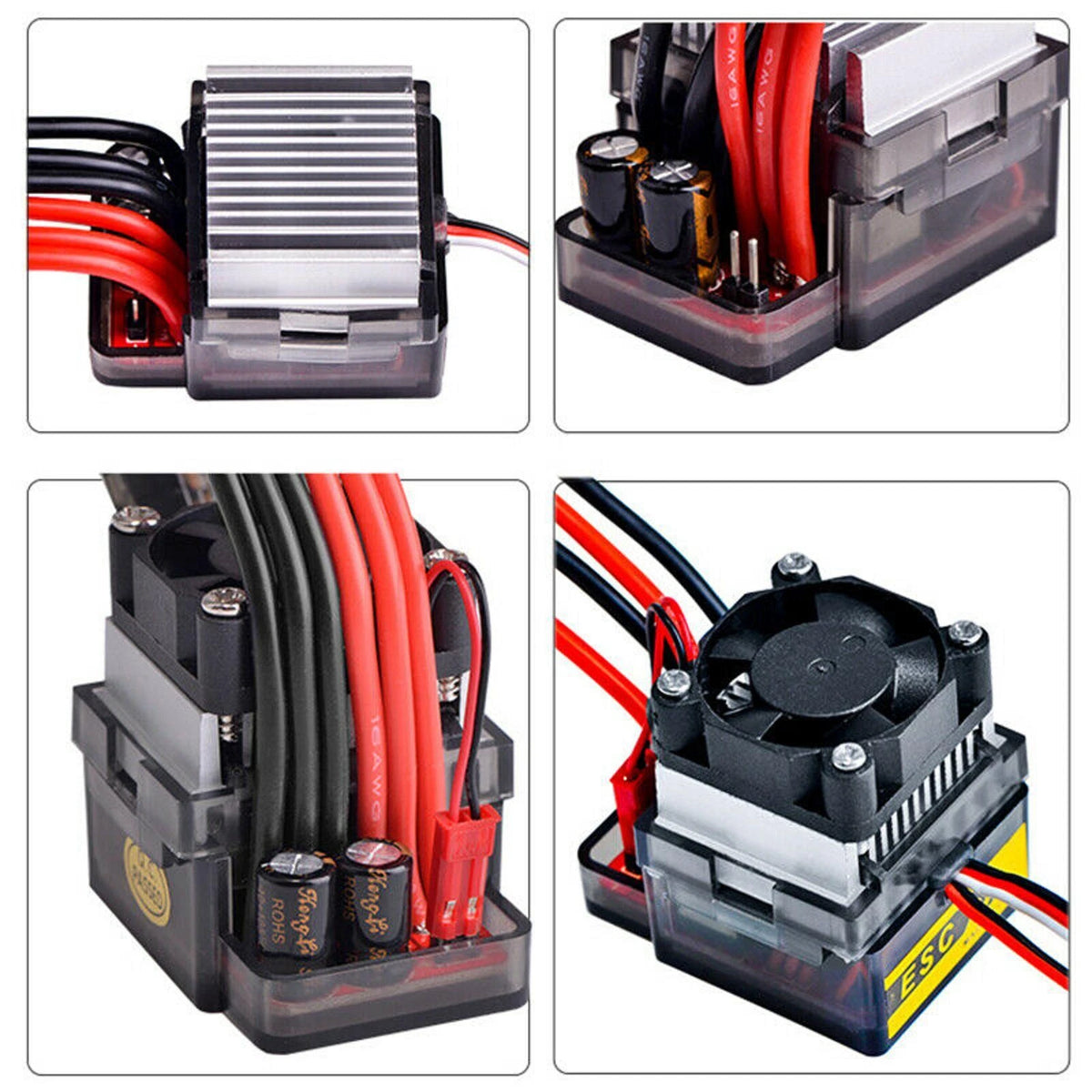 2-Way 6-12V 320A High Voltage ESC Brushed Speed Controller for RC Car Truck Boat