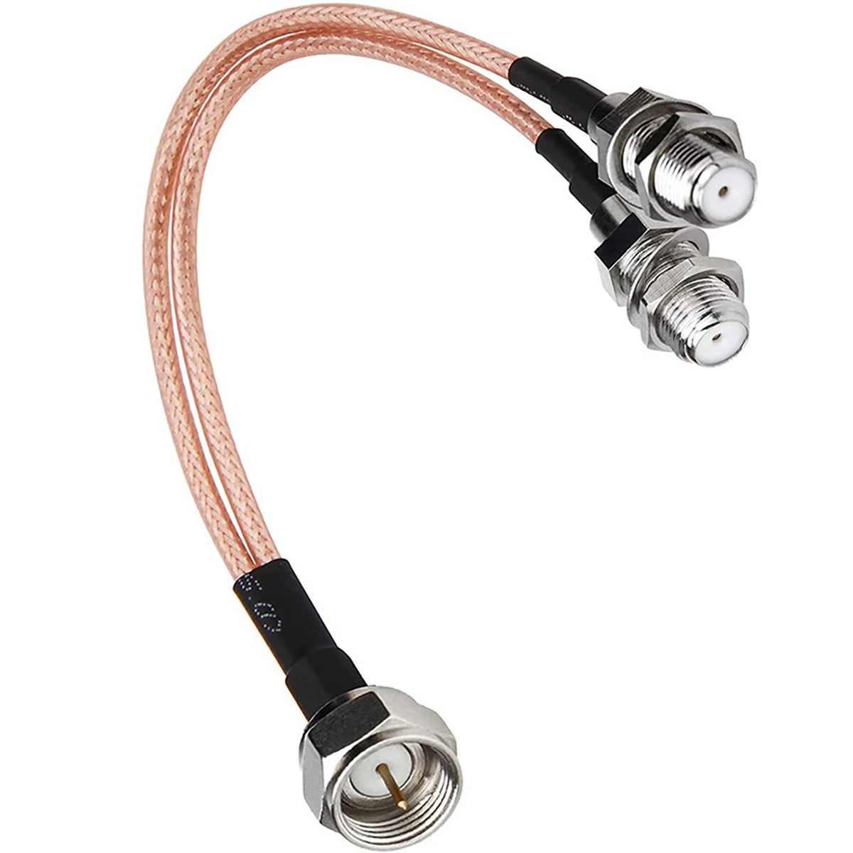 1*50 ohm F Type Coax Cable Splitter To F Dual Female 3 Way RG316 Coaxial Cable