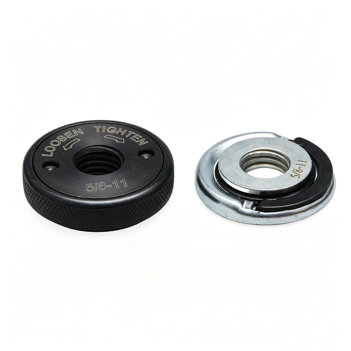 Replacement 5/8"-11 Angle Grinder Flange Nut Kit 2-Pack D-Ring & Knurled Nuts