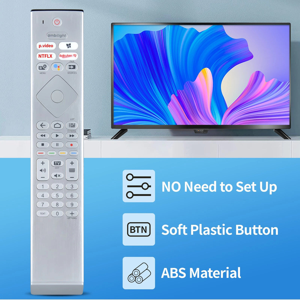 SRC-4526 Voice Replace Remote Control For Philips TV 398GM10SEPHN0004SY
