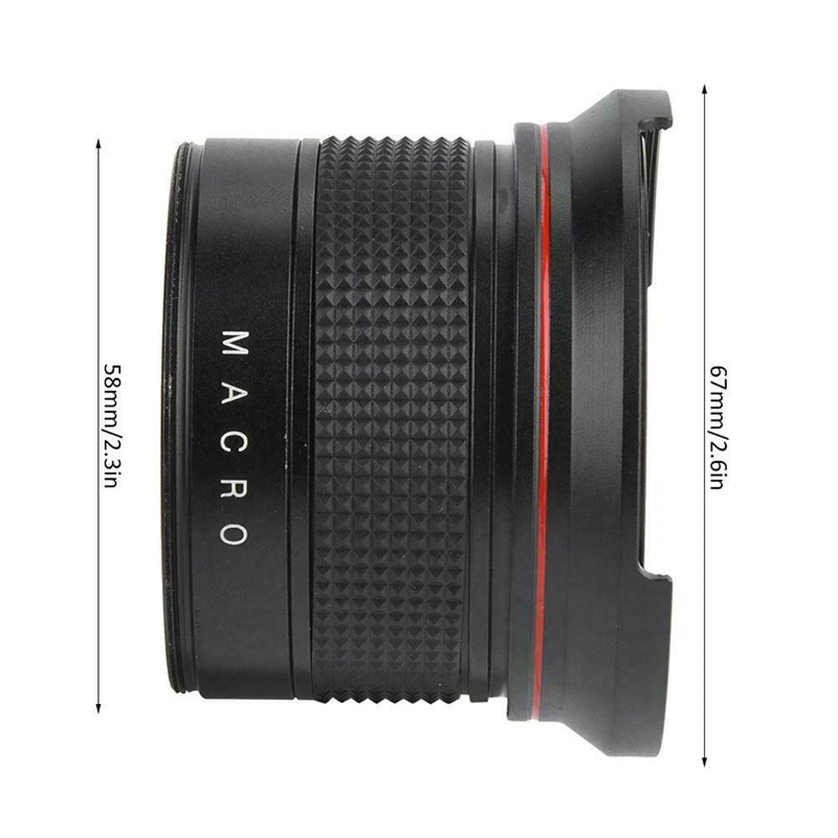 58mm 0.35X Fisheye Camera Lens Wide Angle For Canon Rebel T7 EOS 80D 77D 70D