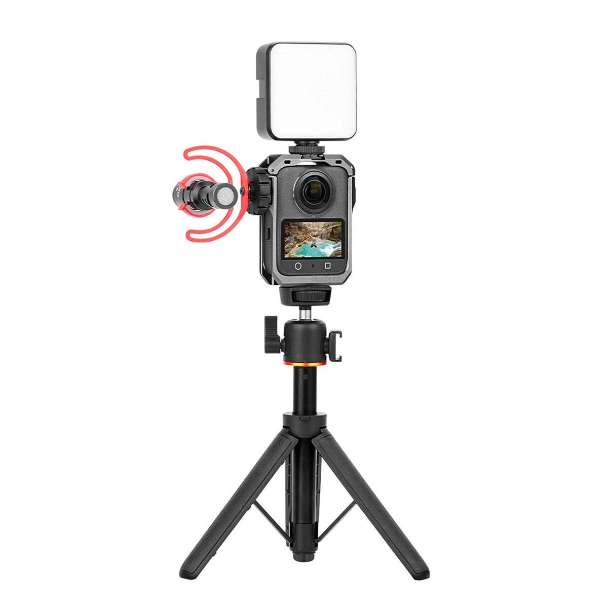 High Quality For DJI Osmo 360 Camera Metal Rabbit Cage Frame Case+Lens Cover