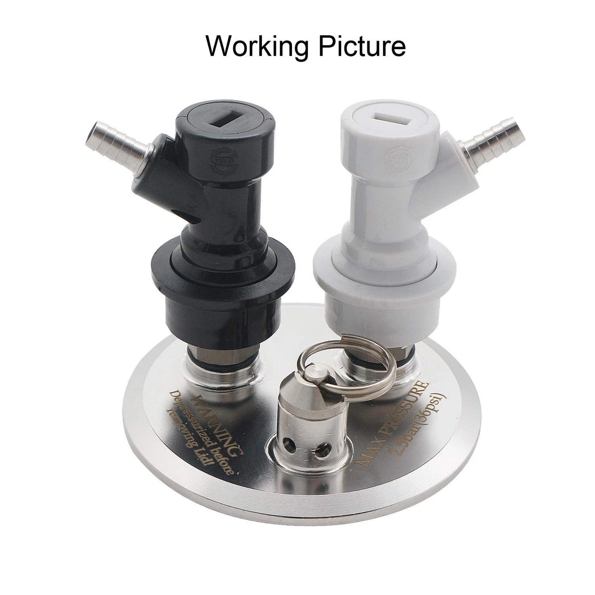 3"Tri Clamp Fermenters ball lock post Convert Lid with Gas Post Beer 3“ TC