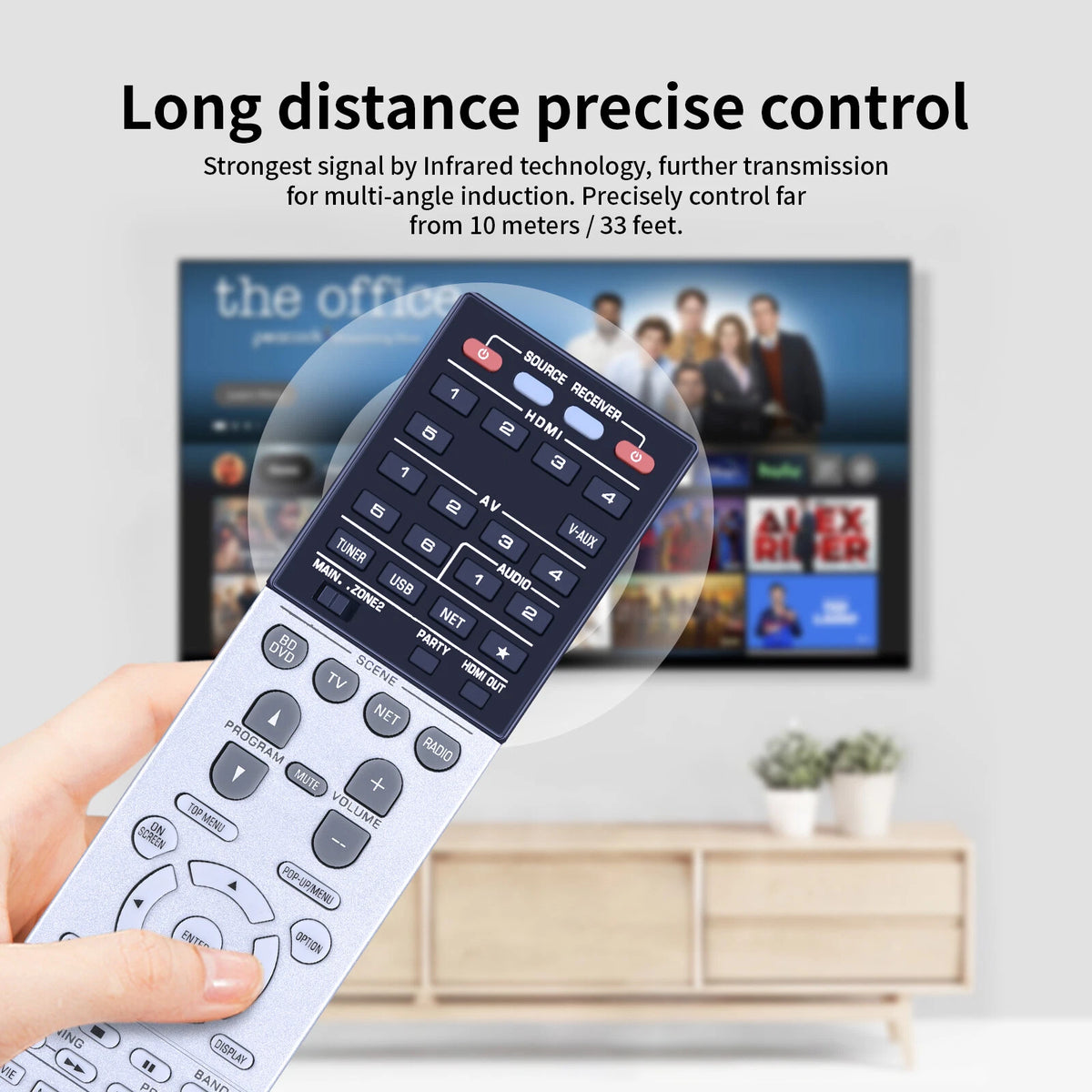 Remote Control For Yamaha AV Receiver RAV502 ZF27000 RX-V775 RXV775