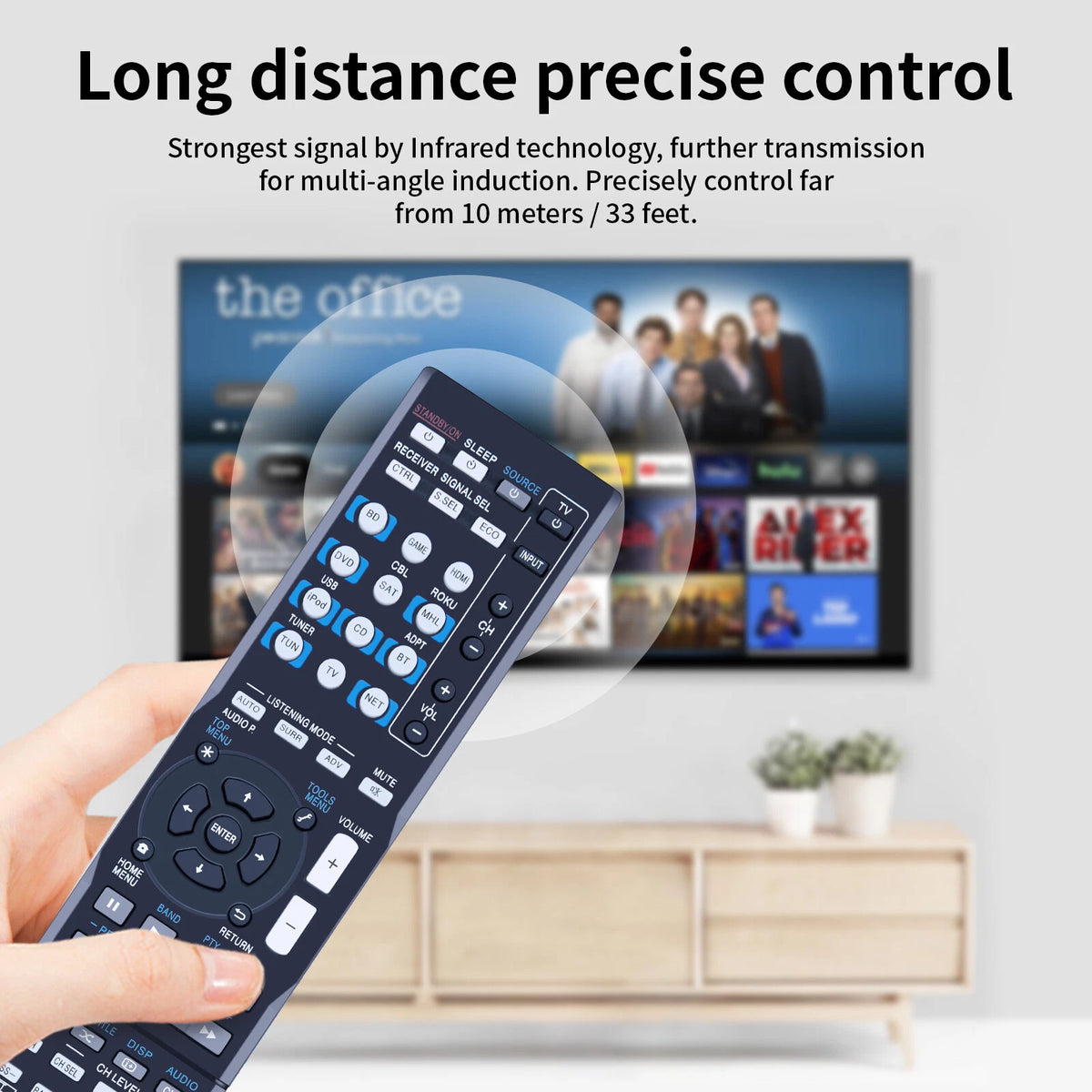 AXD7721 Remote Control For Pioneer AV Receiver VSX-824-K VSX-1024-K VSX-1024