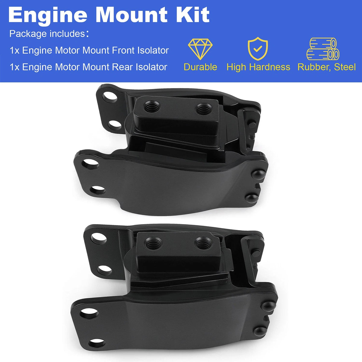 Front and rear engine mount isolator set for Harley-Davidson Dyna FXD FXDWG
