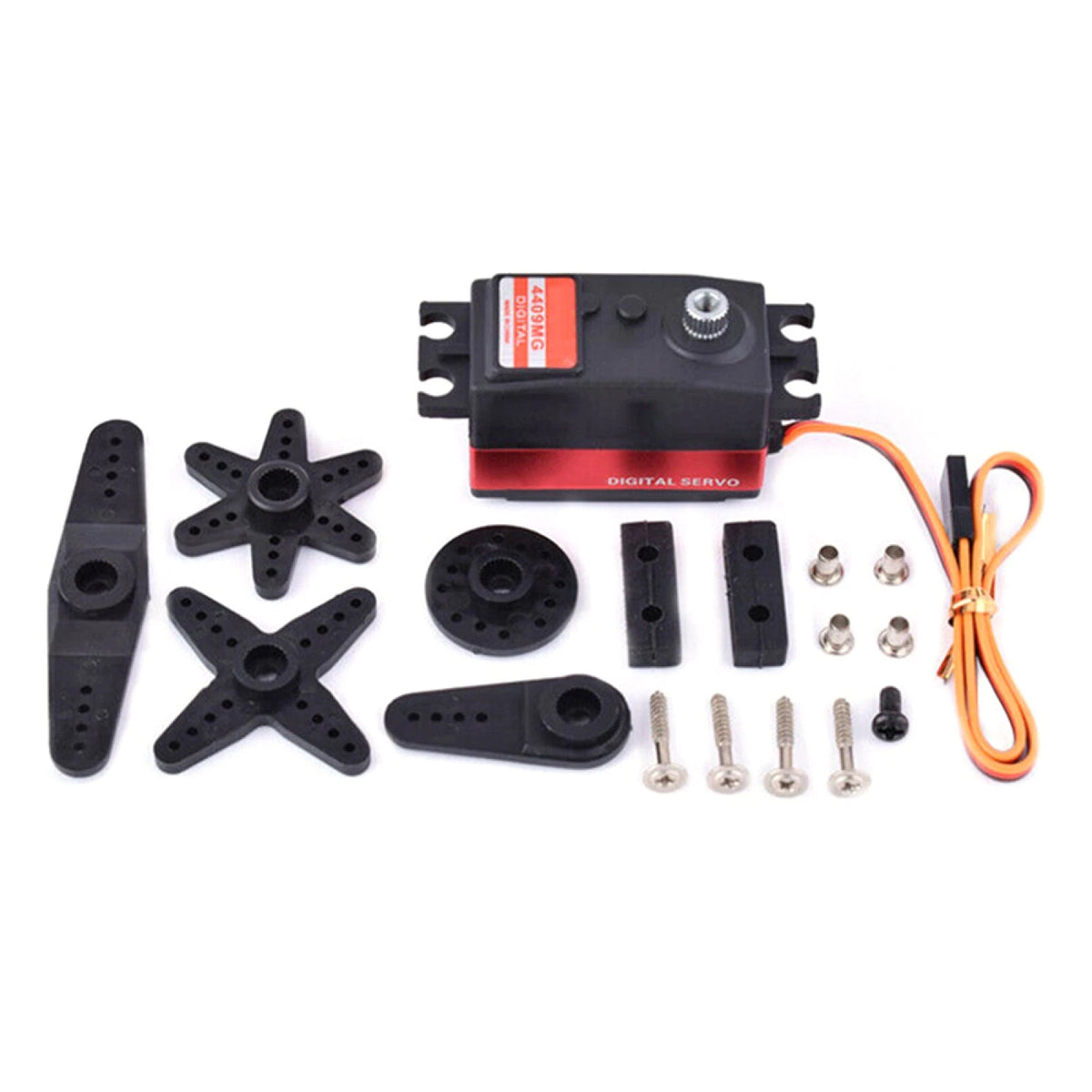 25T JX PDI-4409MG 4.8-6.0V 9KG Metal Gear Digital Servo With Arm 1/8 1/10 RC Car