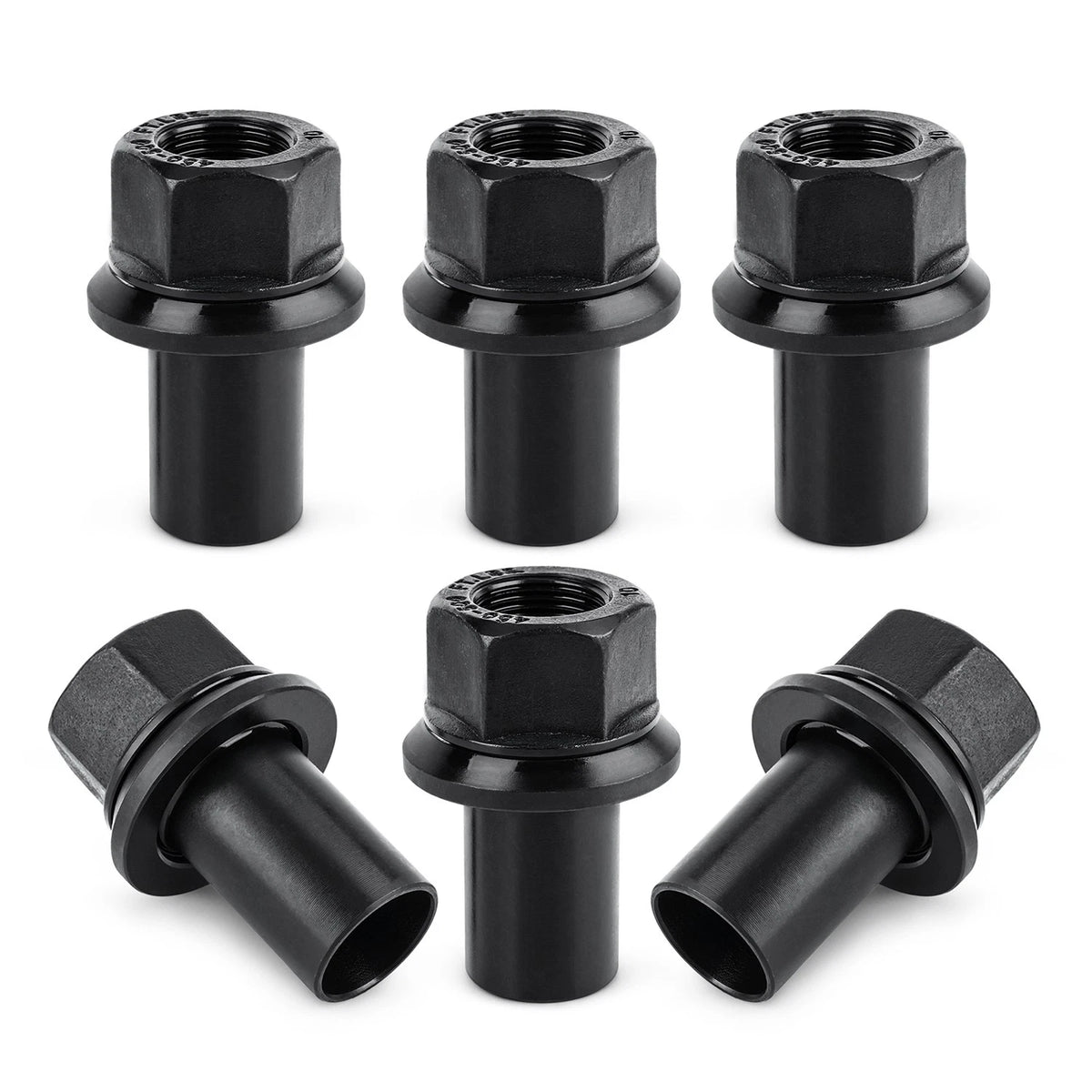 6-Piece 33mm Hex M22x1.5 Two-Piece Sleeve Lug Nuts, 39mm Shank