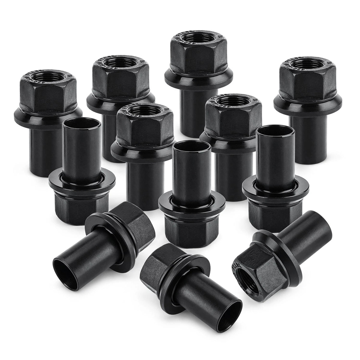 12 Pack M22-1.5 Heavy Duty Hub-Piloted Wheel Lug Nuts, 33mm Hex with 39mm