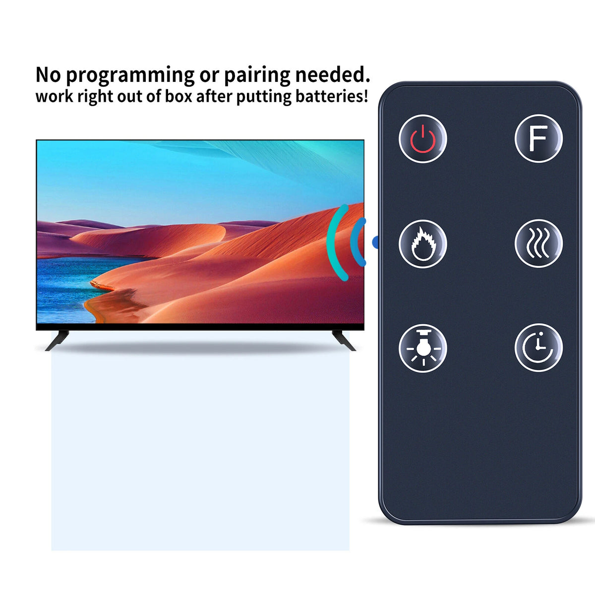 Replace Remote Control For Amerlife Fireplace TV Stand Entertainment Center