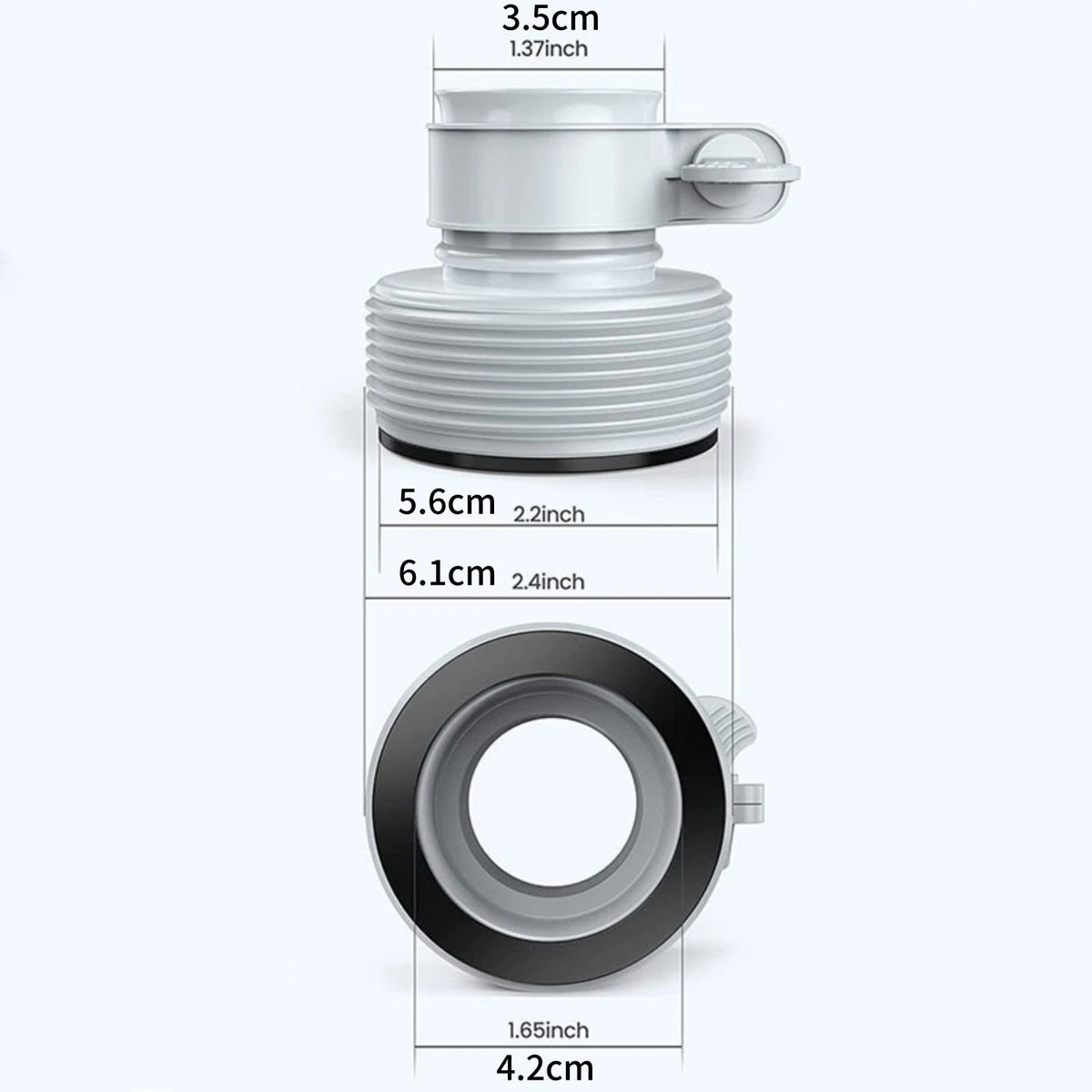 2x 1.25" to 1.5" Type B Hose Adapter Connector For Bestway Coleman Intex