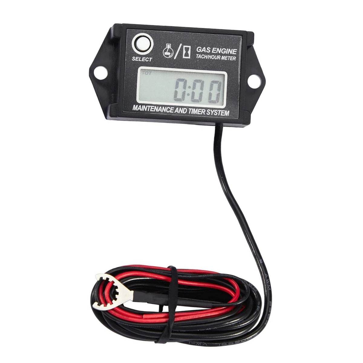Tachometer Hour Meter 25000RPM With Service Timer For Motorcycle Lawn Mower