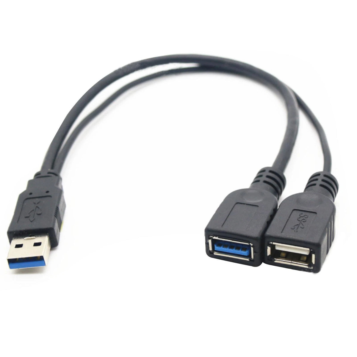 USB 3.0 1 To 2 Data Cable Male to Female Extension Charging Adapter Converter