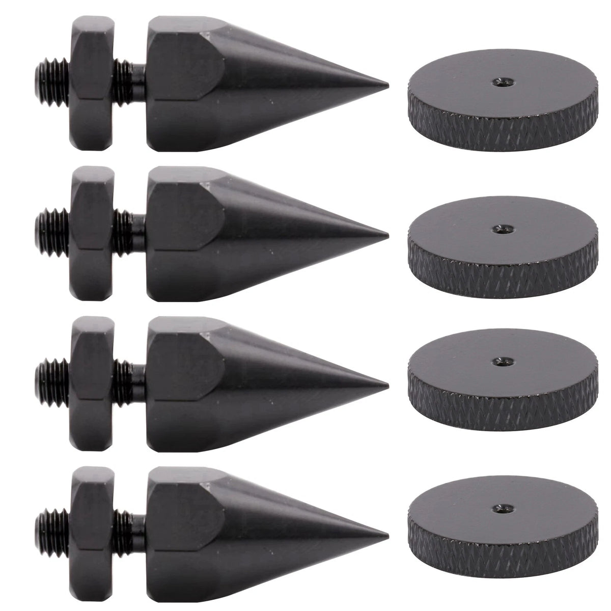 4Pack Iron AMP Studio Monitor Stand Feet/Base M6 Thread Speaker Isolation Spike