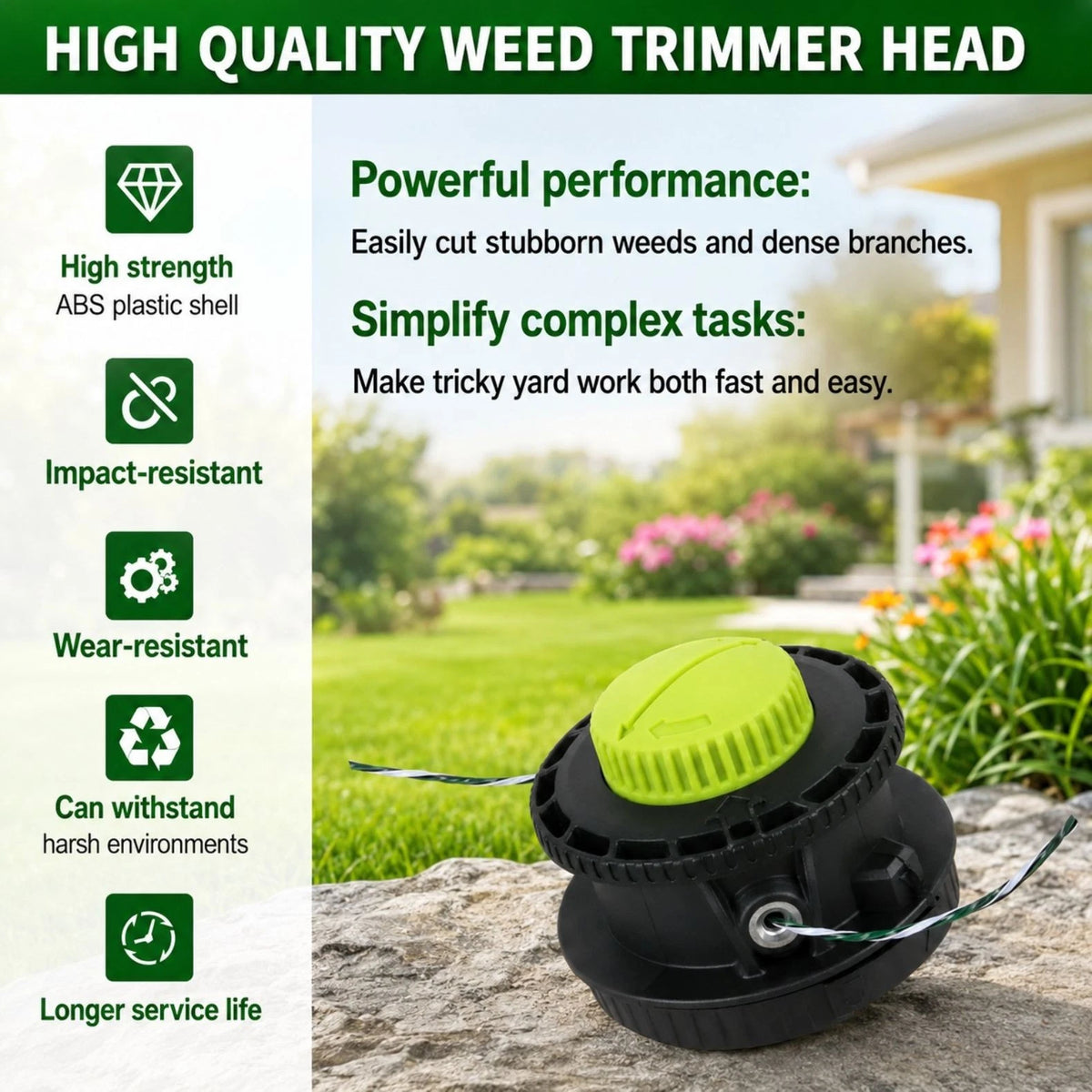 314608005 Trimmer Head For Ryobi RY15526 RY15527 With 3-In-1 Accessories