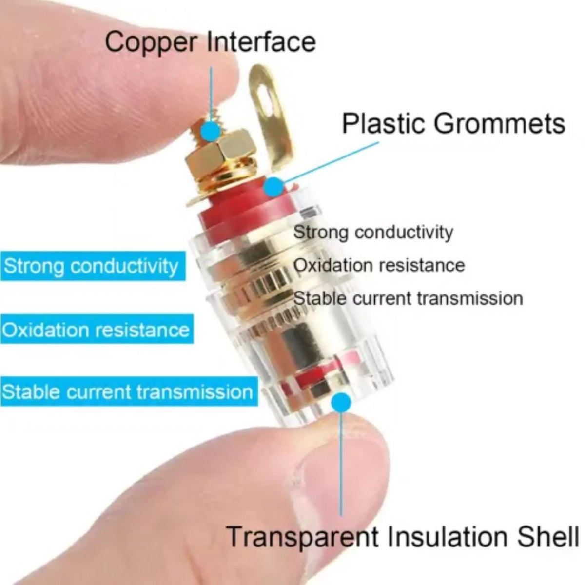 8* Amplifier Speaker Terminal Binding Post Banana Plug Gold Plated Socket 4mm