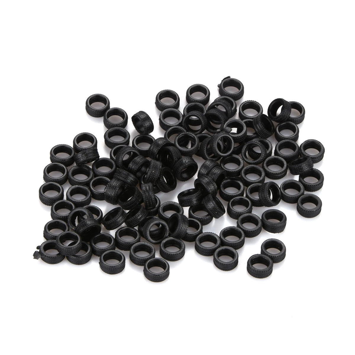 100Pcs 1:64 Rubber Tire Diorama Diorama Display Model Scene Accessories Toy