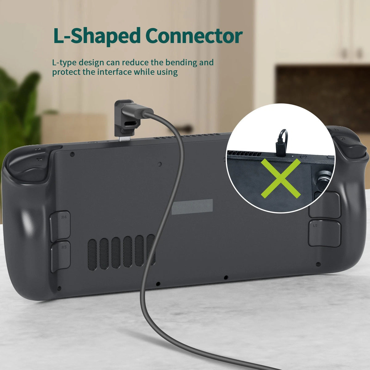 Thumb Grip Cap Cover&Back Bracket & Type-C Adapter For Steam Deck/Switch/OLED c