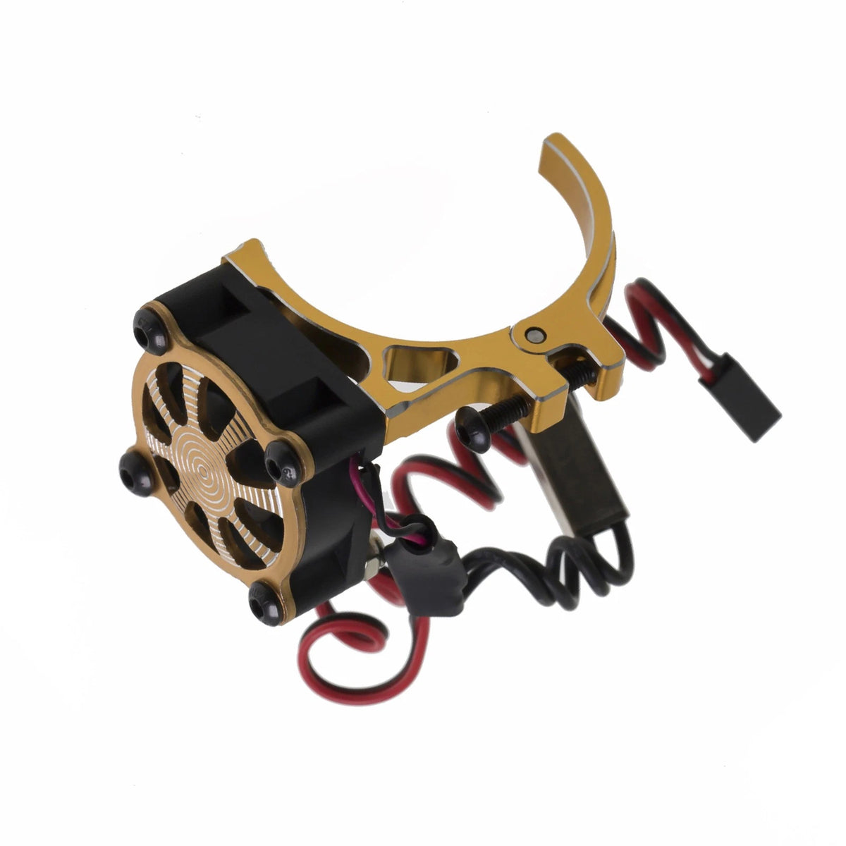 Gold Motor Cooling Fan Adjustable Radiators Part For TRX4 SCX10 RC Car E