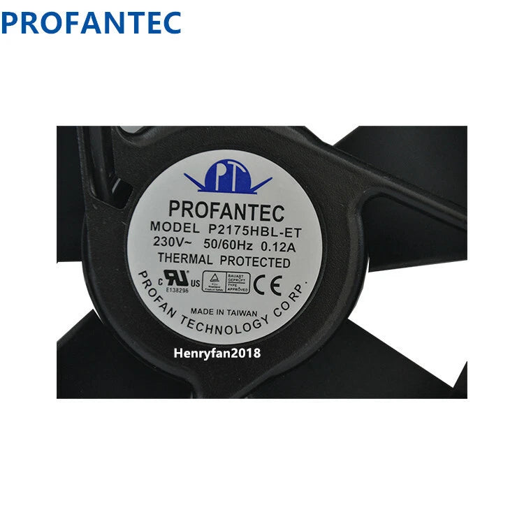 For PROFANTEC P2175HBL-ET Fan AC 230V 0.12A 172*150*51mm Inverter cooling fan