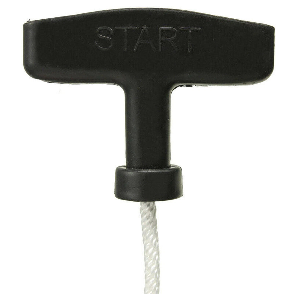 2* White Starter Start Cord Line Rope With Pull Handle For Petrol Lawnmowers a