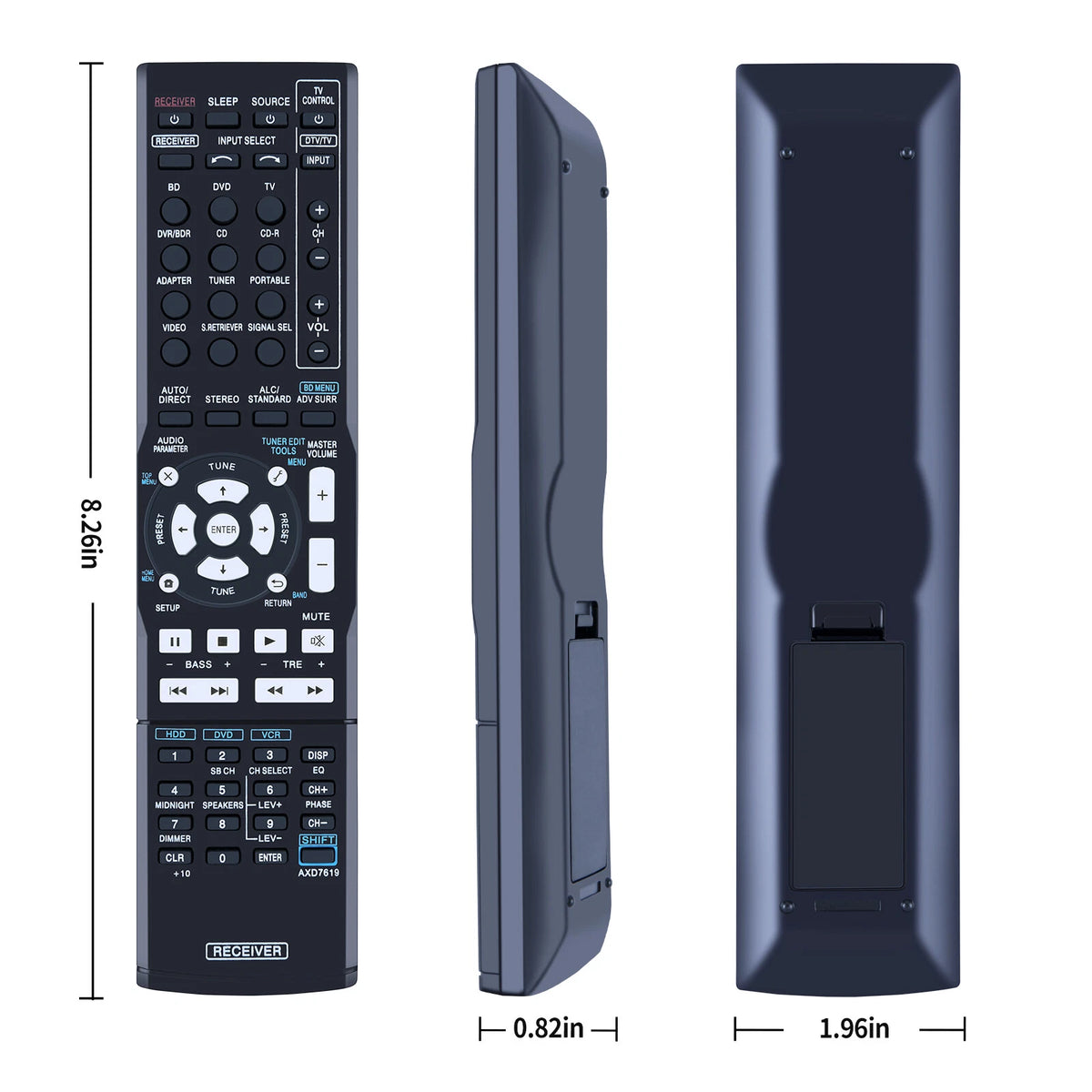 AXD7619 Replace Remote Control For Pioneer AV Receiver VSX-521-K VSX-521