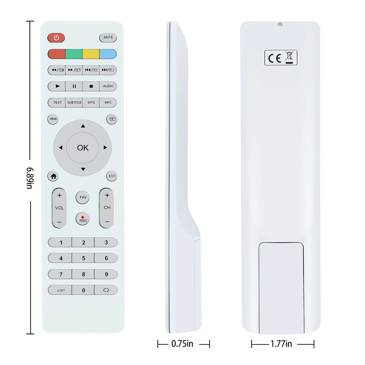 Replace Remote Control For Mystery MTV-2429LTA2 TV -white