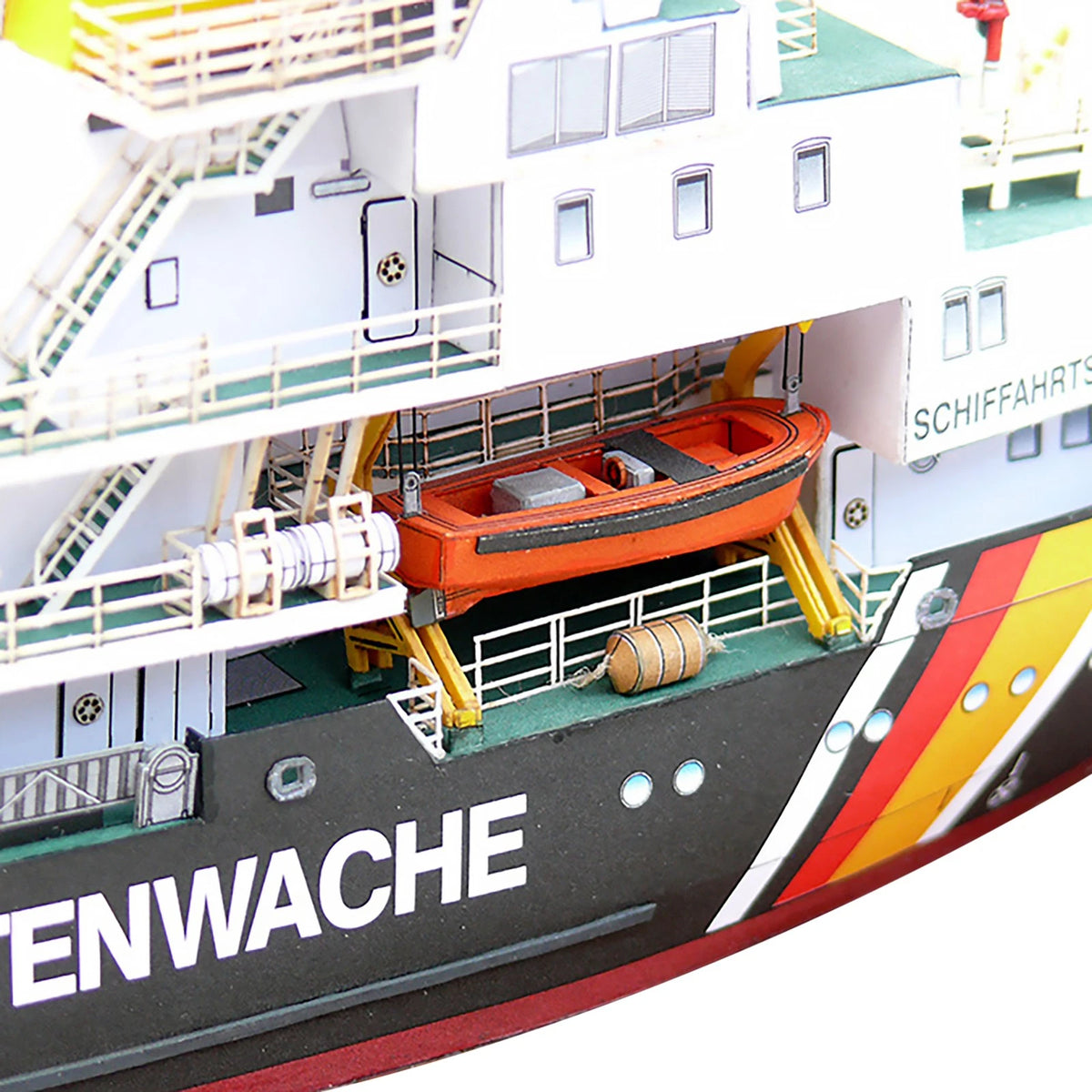 1:250 Germany Mellum Coast Guard Pollution Monitoring Ship Souvenir Gift For Kid