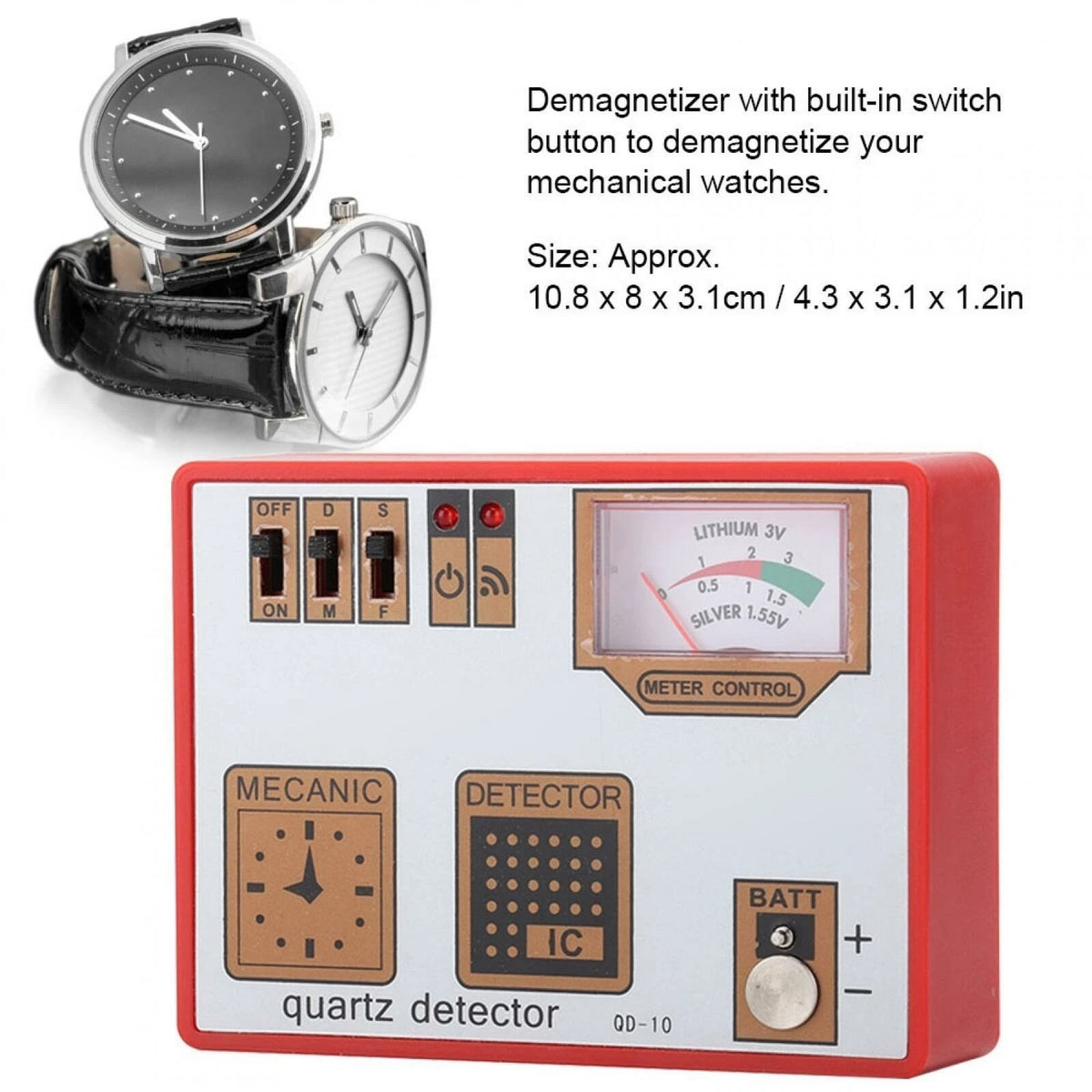 Quartz Mechanical Watch Repair Tool Demagnetizor Watchmaker Tester Detector Mini