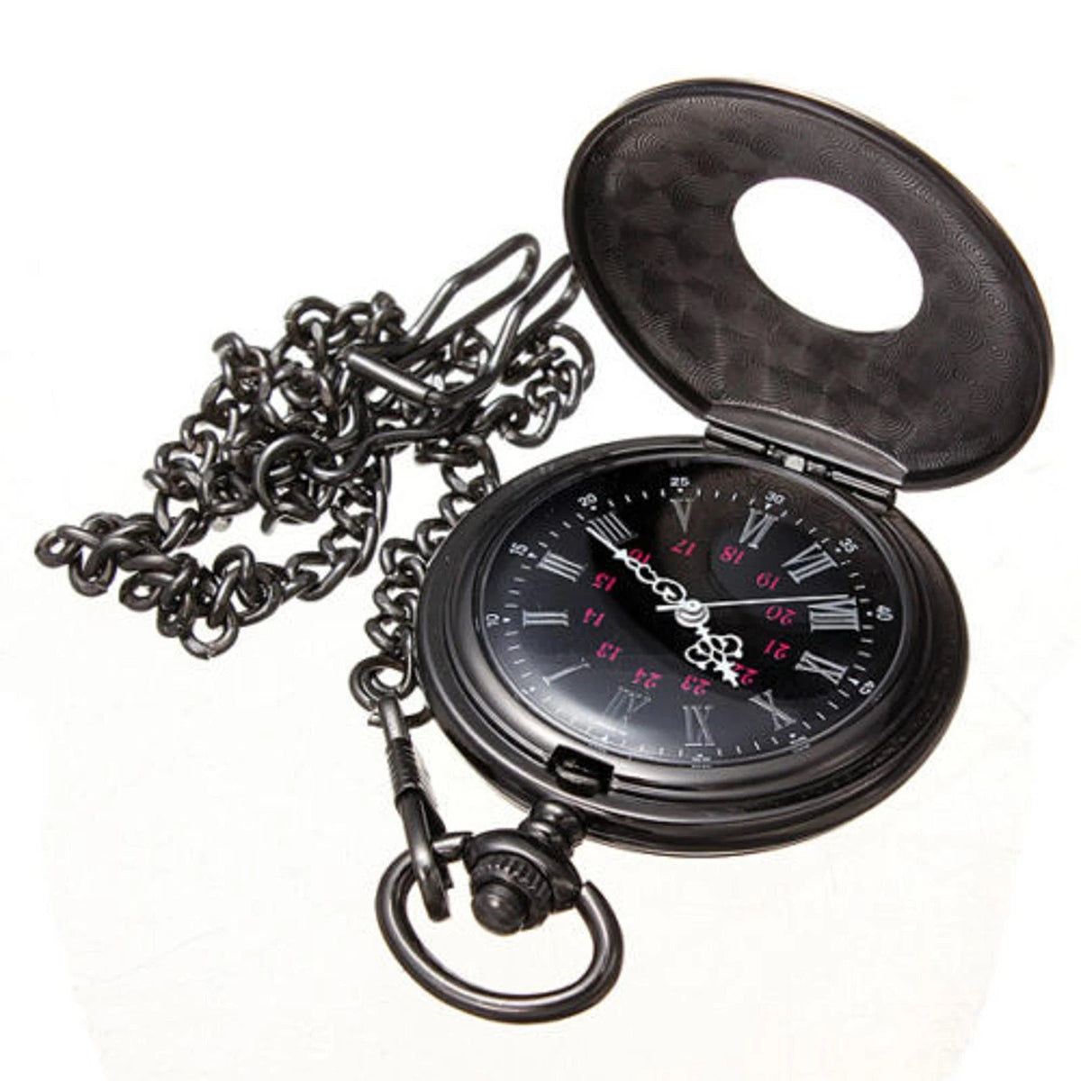Vintage Retro Steampunk Pocket Watch Vintage Quartz Pendant Necklace Chain Gift