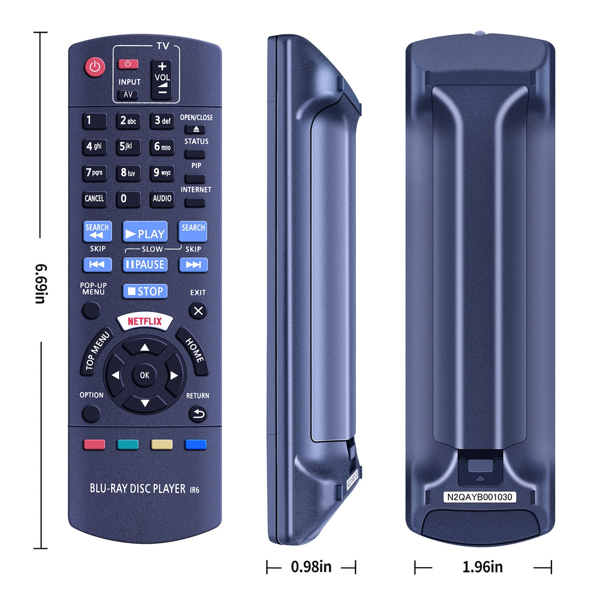 N2QAYB001030 Replace Remote Control For Panasonic Disc Player DMP-BDT171