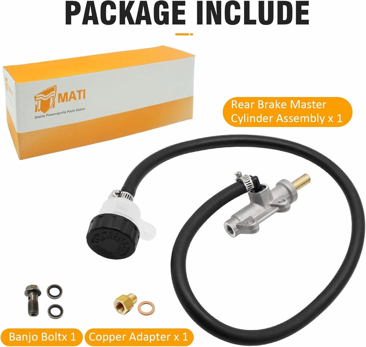 M MATI Rear Brake Master Cylinder for Polaris Sportsman Scrambler Magnum...