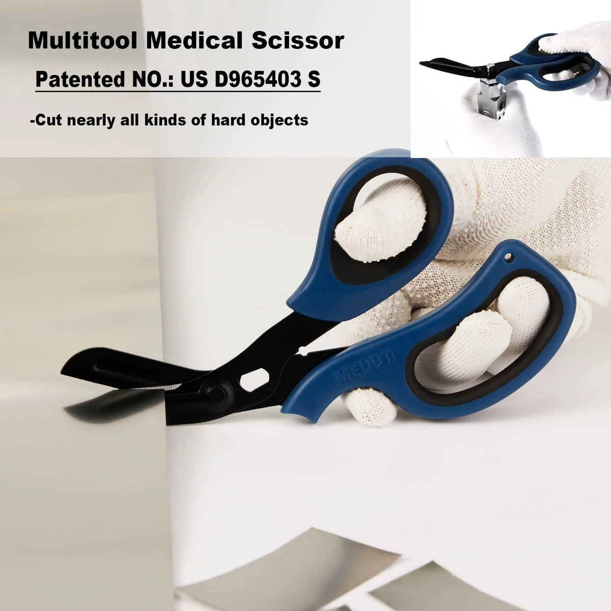 MEUUT 2 Pack Trauma Shears Panted Bandage Scissors for Navy/Black+navy/Black