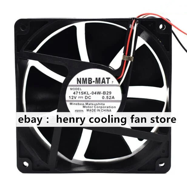 For NMB-MAT 4715KL-04W-B29 DC 12V 0.52A 120*120*38mm Case cooling fan 3wires