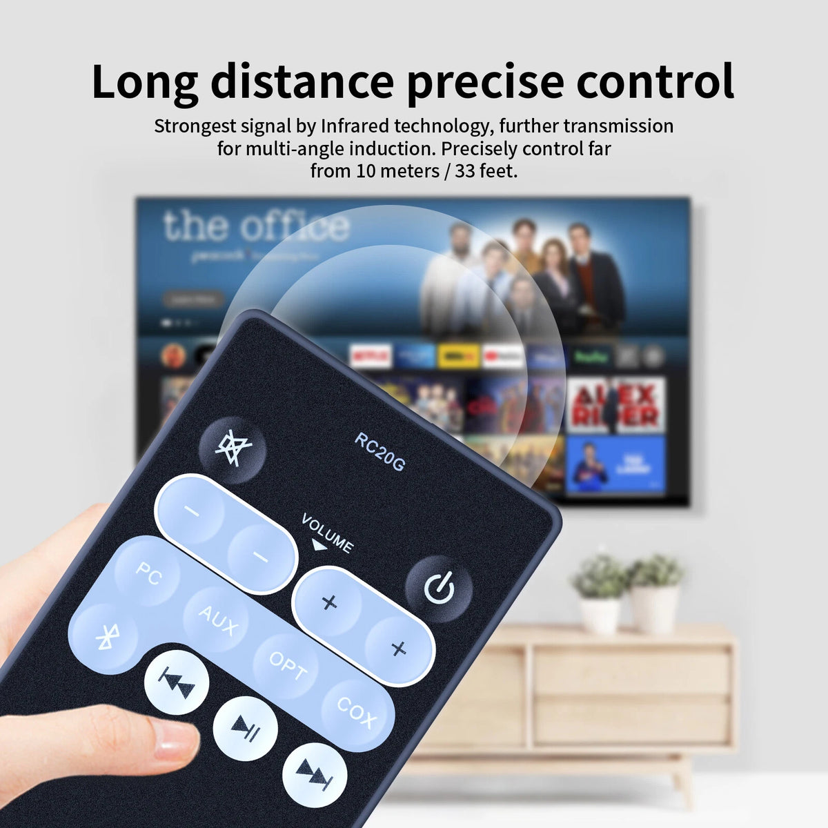 RC20G Remote Control For Edifier R1850DB Active Bluetooth Bookshelf Speakers