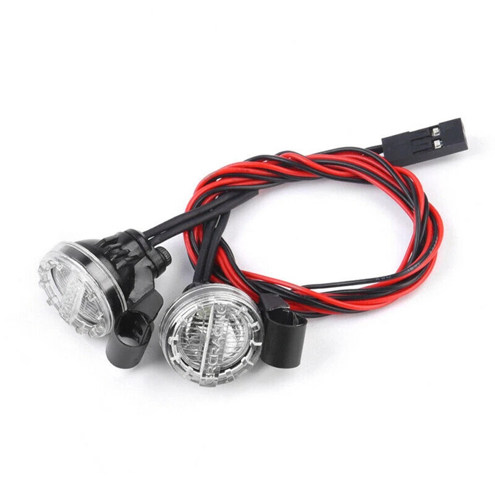 2Pcs 3-7.4V LED Headlight Plastic Spotlight For Axial TRX4 SCX10 1/10 1/8 RC Car