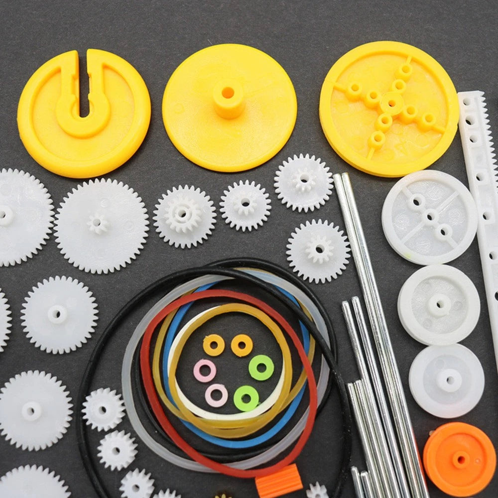 82Pcs Plastic Motor Gear Set For Toy Motor Car Robot Model Kit DIY Model Making