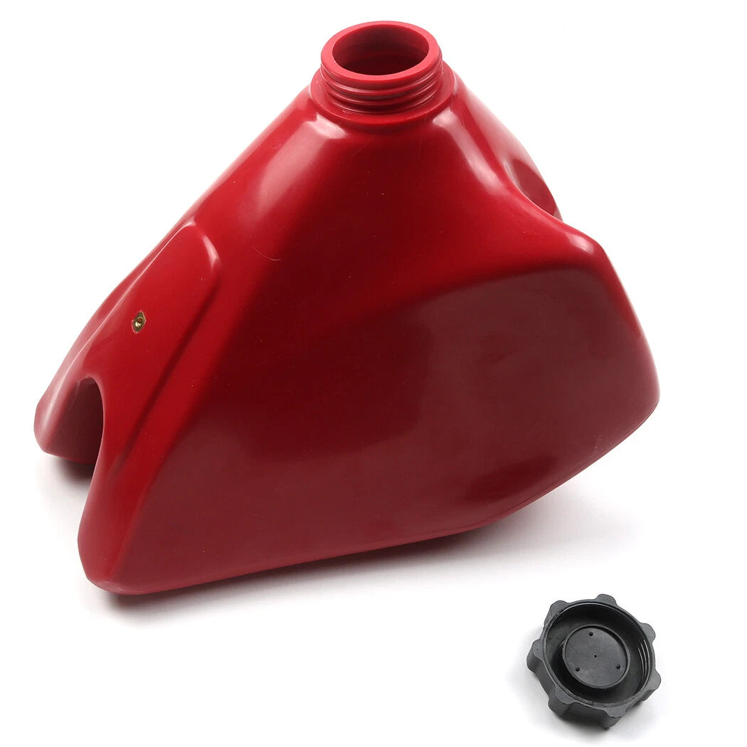 Red plastic fuel tank with cap and petcock for Honda XR200R 1985-2002
