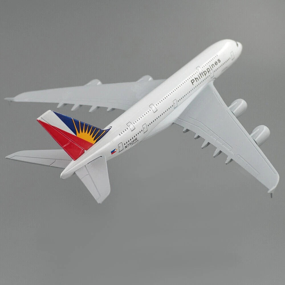 16cm 1:400 Alloy A380 Philippine Airlines Aircraft Plane Model W/ Display Stand