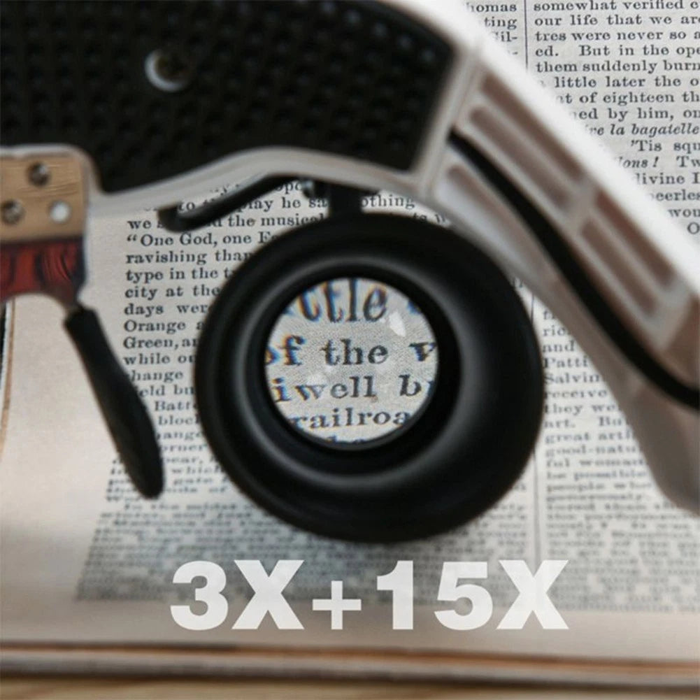 3-10X Adjustable LED Headband Magnifying Glasses Jeweler Watchmaker Repair Tool