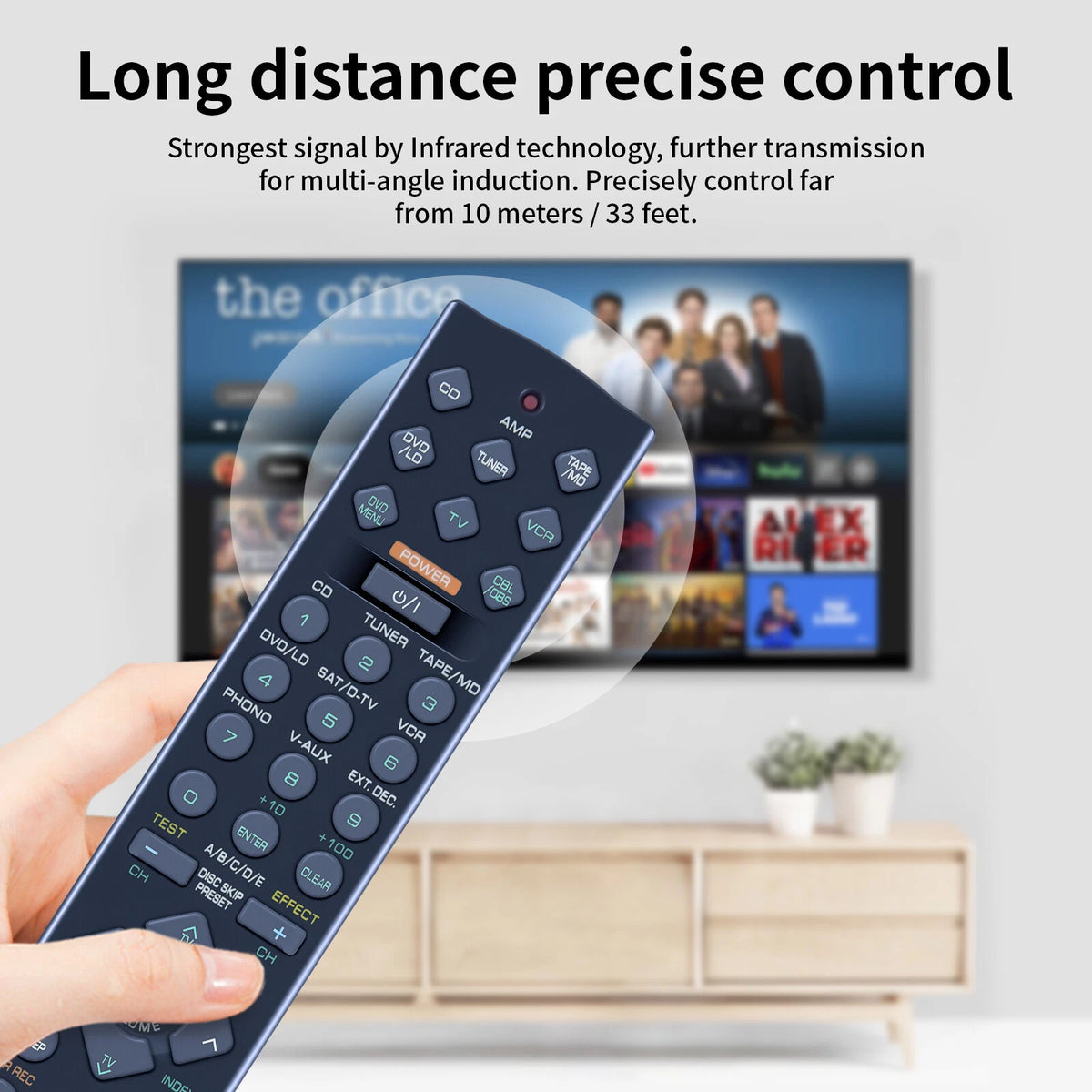 RAV203 V473170US For Yamaha AV Receiver Remote Control RX-V496 HTR-5240