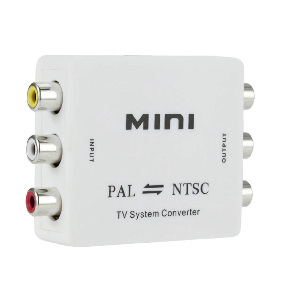 Dual-Way 3 RCA TV System Converter Format Video USB Powered PAL NTSC Converter L