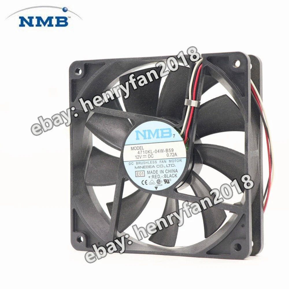 For NMB-MAT 4710KL-04W-B59 DC 12V 0.72A 120*120*25mm Cabinet cooling fan 3pin