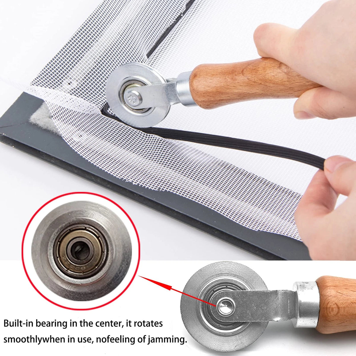 BAYTORY 3Pcs Screen Tool, Window Spline Roller Tool with Wooden...