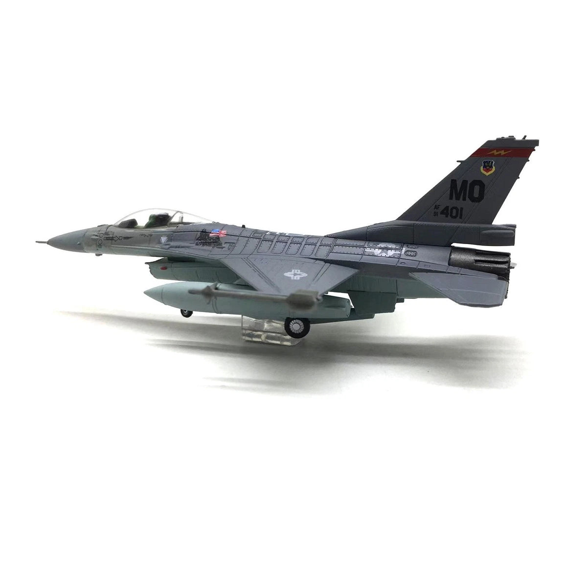 1:100 F-16C Fighter Diecast Metal Finished Aircraft Model With Display Stand